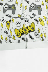 Gaming Print 100% Cotton Terry Hoodie – Kids Zip-Up Hoodie